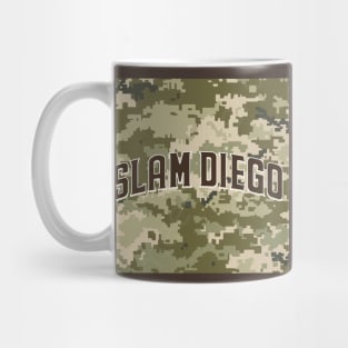 slam diego curve path army pattern Mug